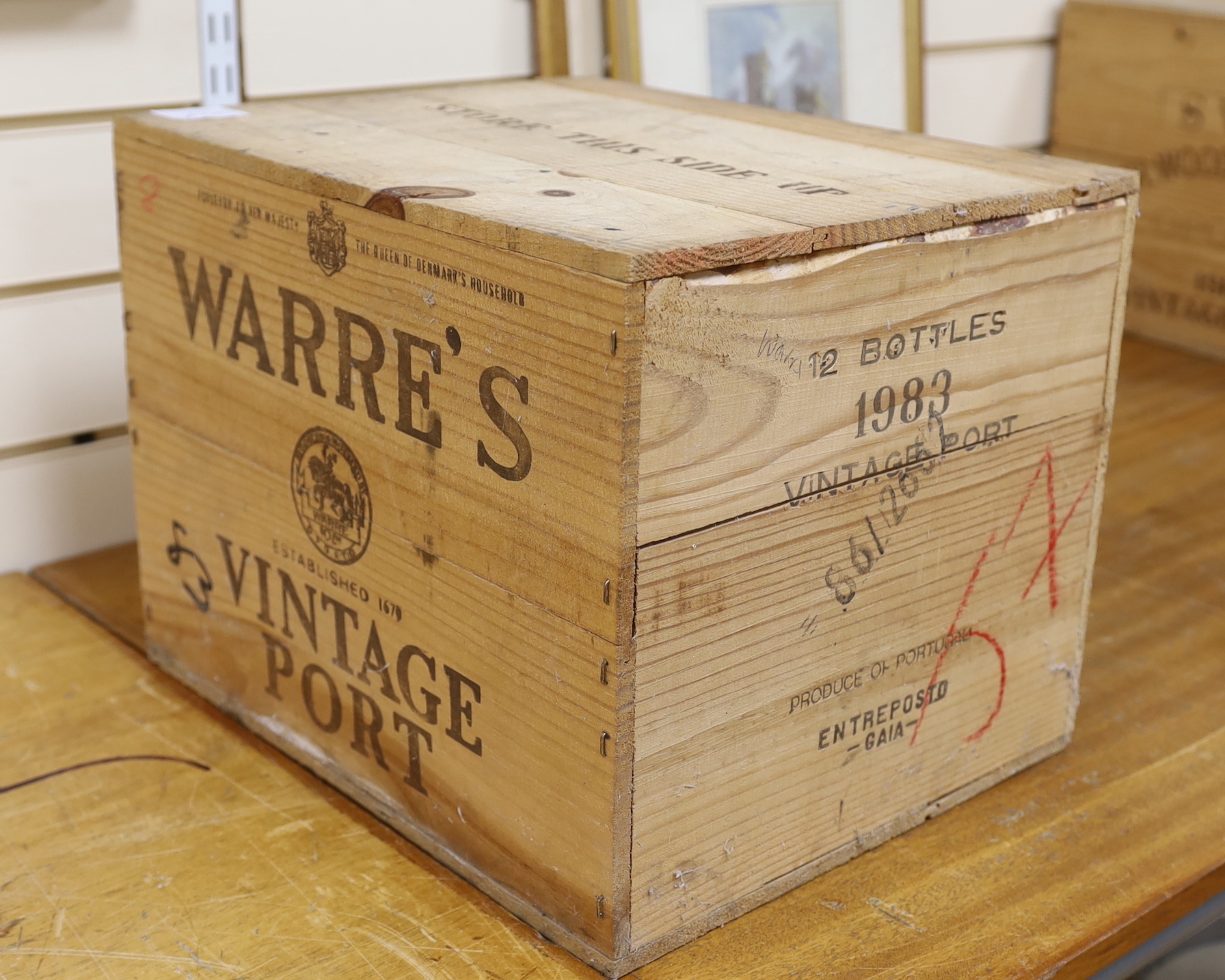 12 bottles of Warres Vintage Port, 1983, in OWC.